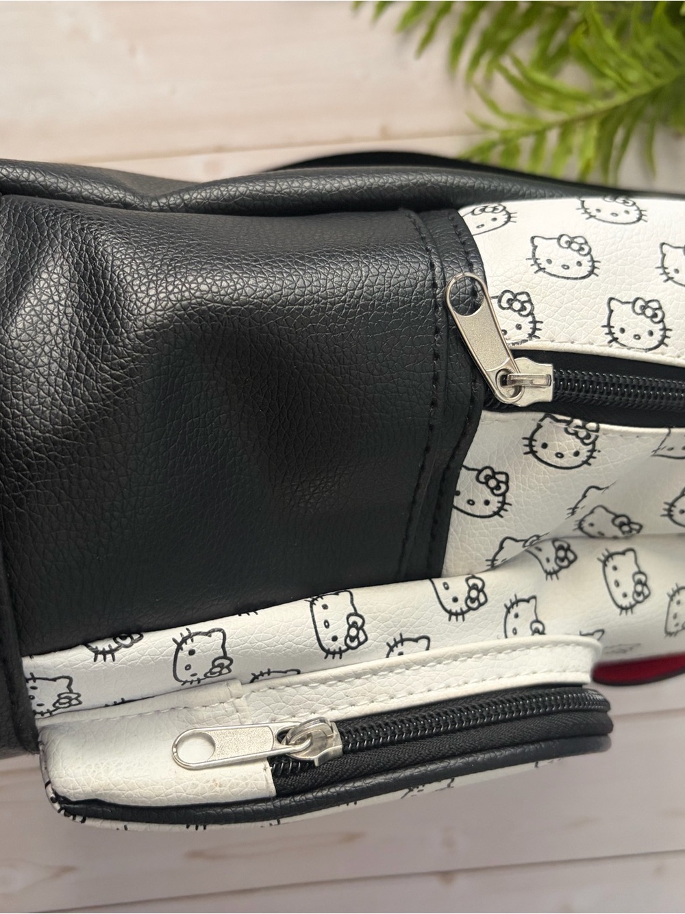 Hello Kitty Black, White & Red Patterned Mini Backpack - Picture 4 of 7